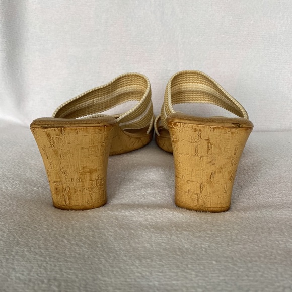 Square Toe, Block Heel, Elastic Strap Slide Sandal - Picture 3 of 15